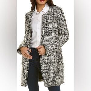 Laundry By Shelli Segal Black and White Tweed Jacket